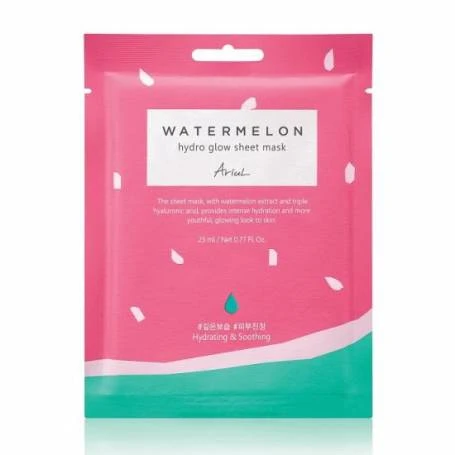 Masca servetel de fata cu pepene rosu, Watermelon Hydra Glow, 23ml - Ariul