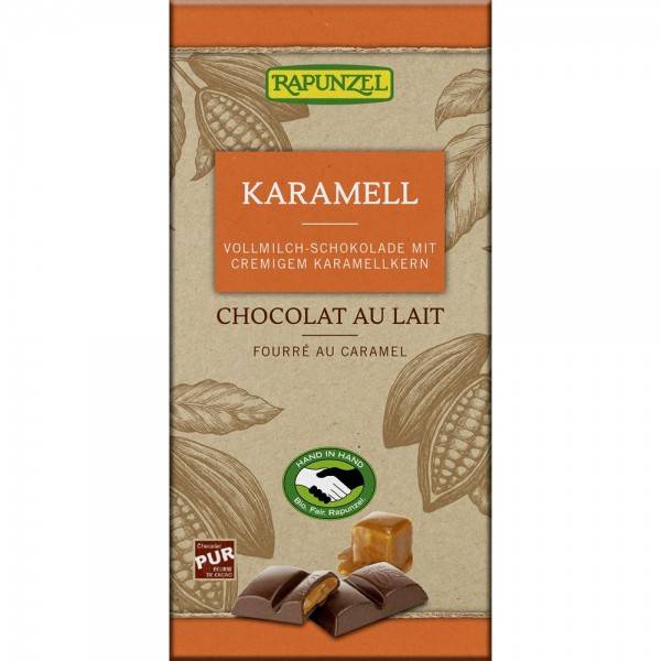 Ciocolata Cu Lapte Si Crema De Caramel, 100g - Rapunzel