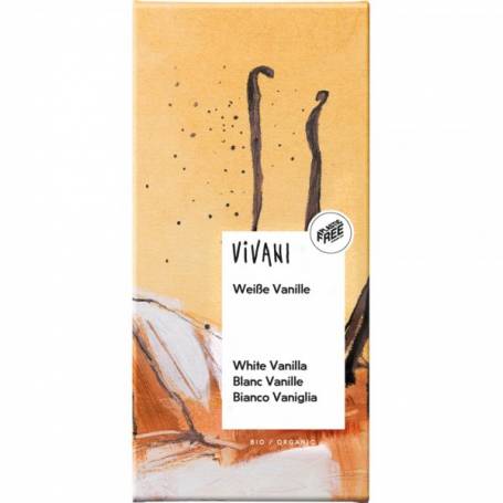 Ciocolata alba cu vanilie, eco-bio, 100g - Vivani