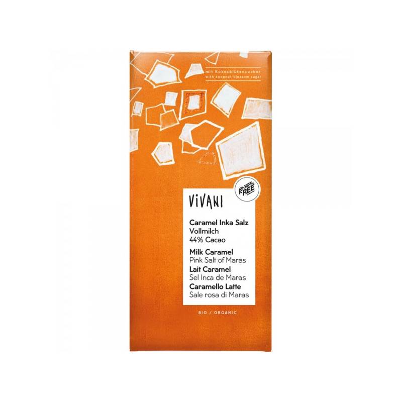 Ciocolata cu caramel sarat si zahar din flori de cocos, eco-bio, 80g