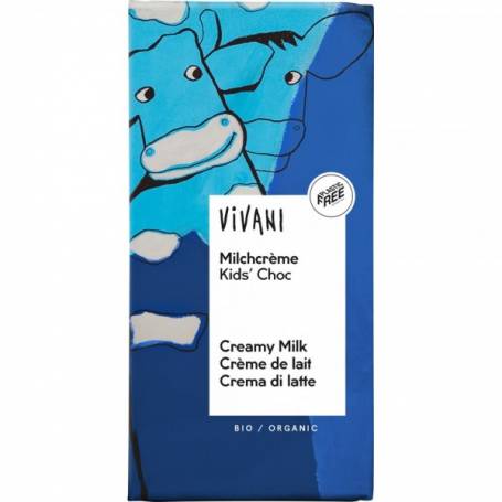 Ciocolata cu crema de lapte pentru copii, eco-bio, 100g - Vivani