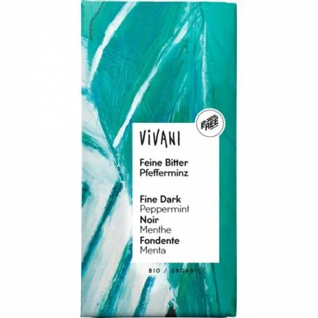 Ciocolata neagra cu menta, eco-bio, 100g - Vivani