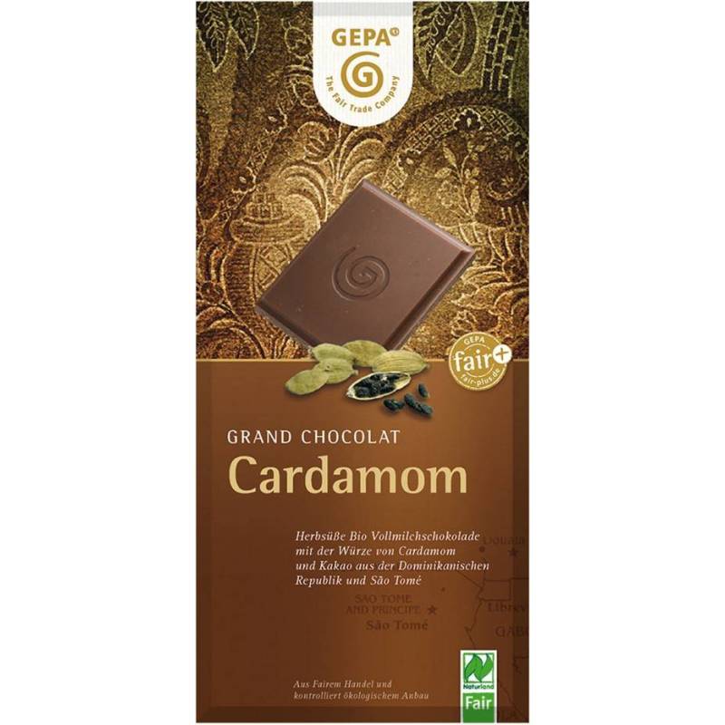 Ciocolata cu lapte si cardamon, eco-bio, 100 g, Fairtrade - Gepa