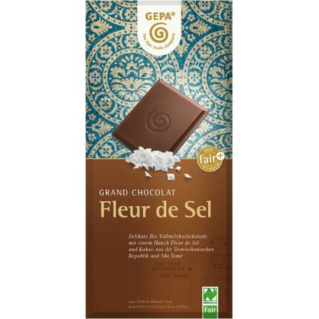 Ciocolata cu lapte si sare, eco-bio, 100 g, Fairtrade - Gepa