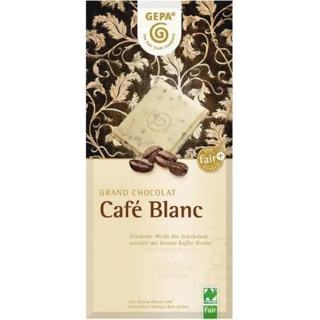 Ciocolata alba cu cafea Cafe Blanc, Eco-Bio, 100 g, Fairtrade - Gepa