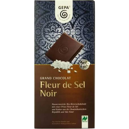 Ciocolata neagra Fleur de Sel Noir, eco-bio, 100 g, Fairtrade - Gepa