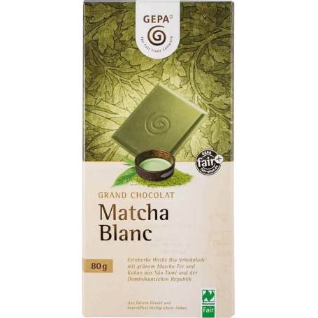 Ciocolata alba - Matcha Blanc, eco-bio, 80 g, Fairtrade - Gepa