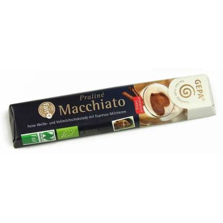 Baton de ciocolata alba umplut cu crema de lapte si cafea, eco-bio, 37.5 g, Fairtrade - Gepa