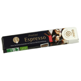 Baton de ciocolata amaruie umplut cu crema de lapte si cafea, eco-bio, 37.5 g, Fairtrade - Gepa