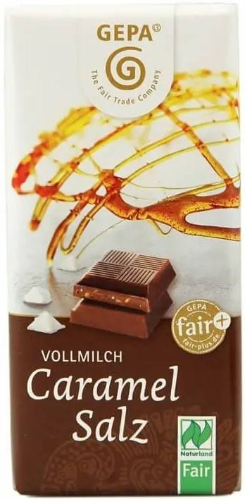 Ciocolata Cu Lapte Si Caramel Sarat, Eco-bio, 40 G, Fairtrade - Gepa