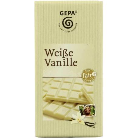 Ciocolata alba cu vanilie 100 g, Fairtrade - Gepa