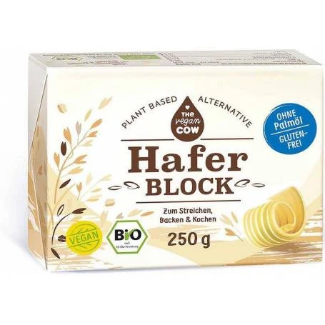 Alternativa vegetala la unt, din lapte de ovaz, Eco-Bio, 250g - Cow Cow