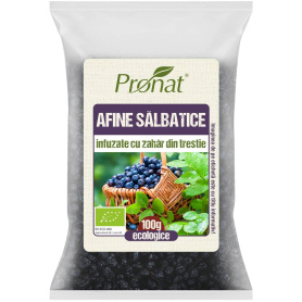 Afine salbatice indulcite cu zahar din trestie Eco-Bio 100g - Pronat