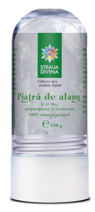 Deodorant stick piatra alaun, 120g - Steaua Divina