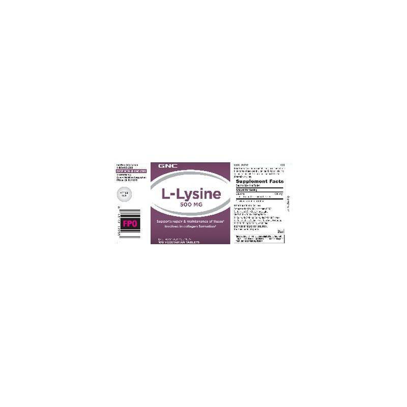 L-lysine 500 Mg, L-lizina, 100tb - Gnc