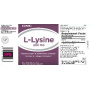 L-lysine 500 Mg, L-lizina, 100tb - Gnc
