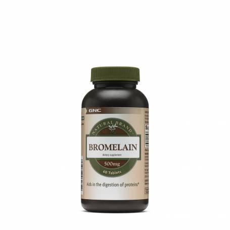 Natural Brand Bromelain 500mg, Bromelaina, 60tb - Gnc