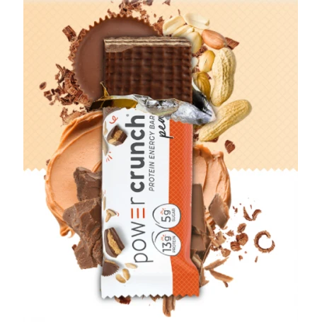 Protein Energy Bar, Napolitana Proteica Cu Aroma De Unt De Arahide Si Ciocolata, 40g - Power Crunch
