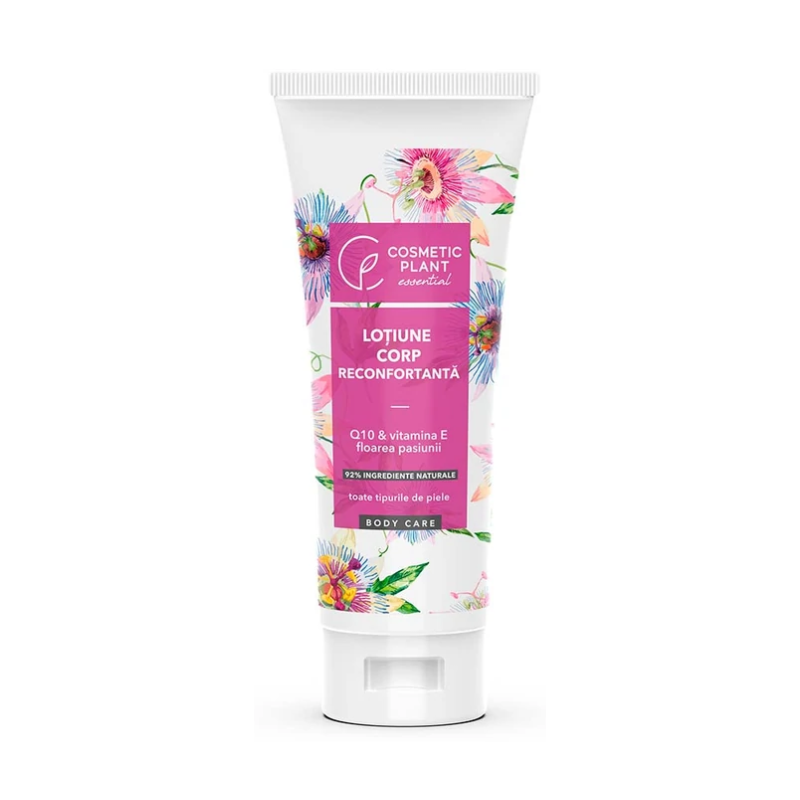 Lotiune corp reconfortanta cu Q10, vitamina E si floarea pasiunii,