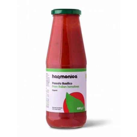 Sos de rosii passata cu busuioc, eco-bio, 680g - Harmonica