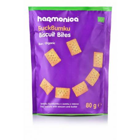 Biscuiti bites, eco-bio, 80g - Harmonica