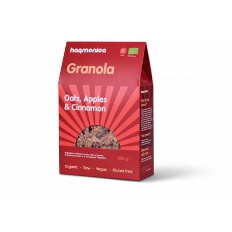 Granola cu ovaz, mere si scortisoara, eco-bio, 250g - Harmonica