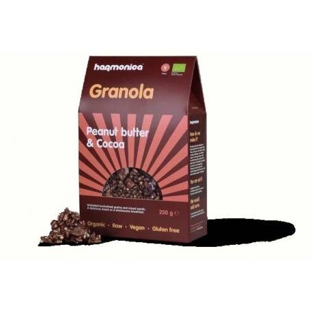 Granola cu unt de arahide si cacao, eco-bio, 250g - Harmonica