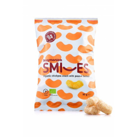 Pufuleti smiles cu unt de arahide, eco-bio, 50g - Harmonica