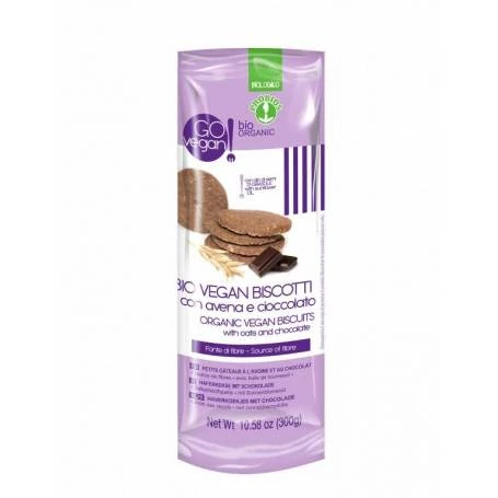 BISCUITI VEGANI CU OVAZ SI CIOCOLATA, eco-bio, 300g, Probios