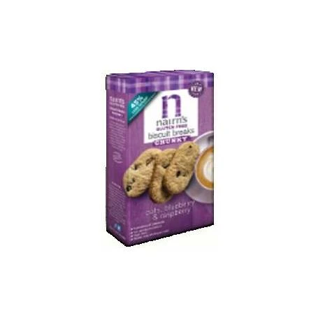 Fursecuri  din ovaz cu afine si zmeura, fara gluten, 160g - Nairn’s