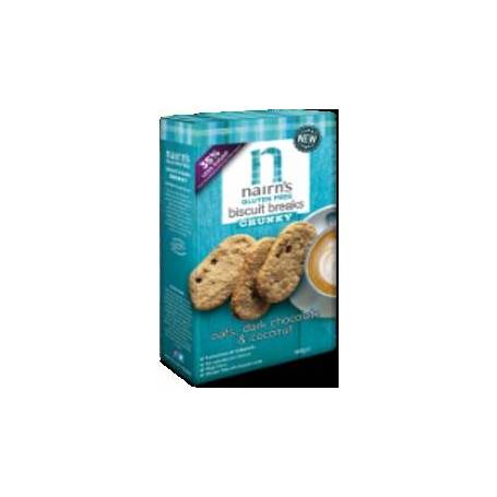 Fursecuri din ovaz cu cocos si ciocolata, fara gluten, 160g - Nairn’s