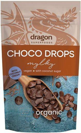 Choco drops milky, eco-bio, 200g - dragon superfoods