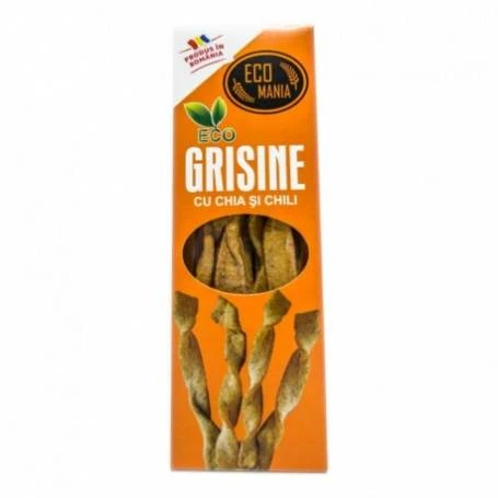 Grisine cu chia si chili, eco-bio, 125g - Ecomania