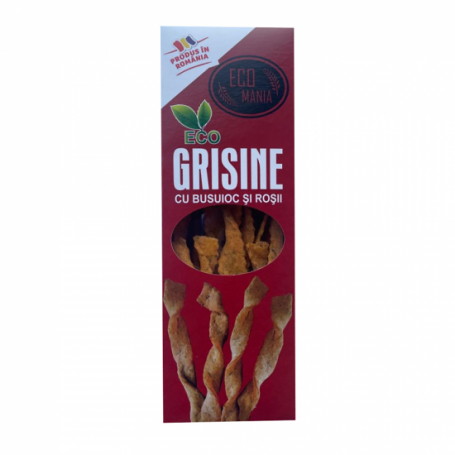 Grisine cu busuioc si rosii, eco-bio, 125g - Ecomania