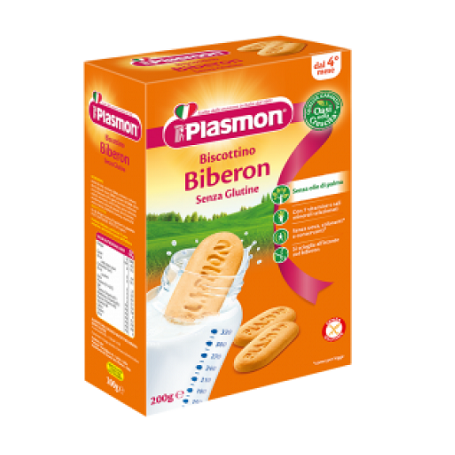 Biscuiti pentru biberon, fara gluten, +4 luni, 200g - Plasmon