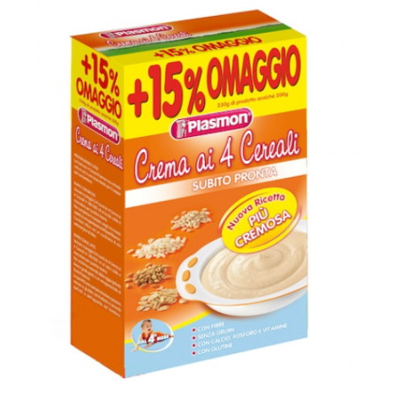 Crema de 4 cereale, +4 luni, 230g - Plasmon