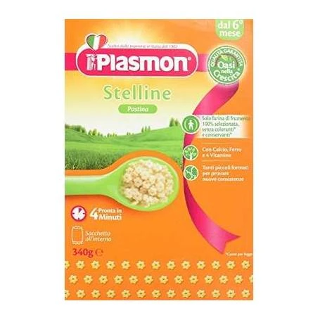 Paste Stelline, +6 luni, 340g - Plasmon