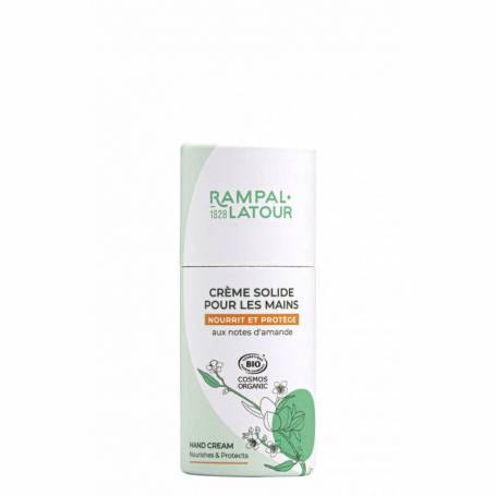 Crema de maini organica solida cu migdale, zero waste, 27g - Rampal Latour