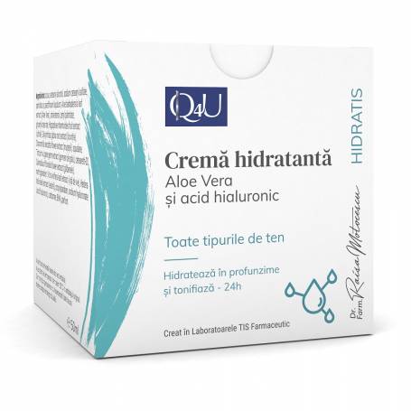 Crema hidratanta cu aloe vera si acid hialuronic, 50ml - Tis Farmaceutic