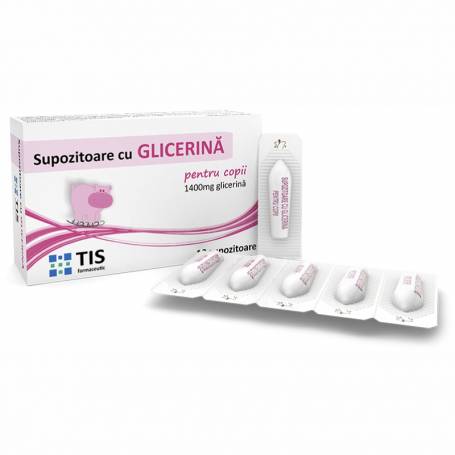 Supozitoare pentru copii cu Glicerina 1400mg, 10supozitoare - Tis Farmaceutic