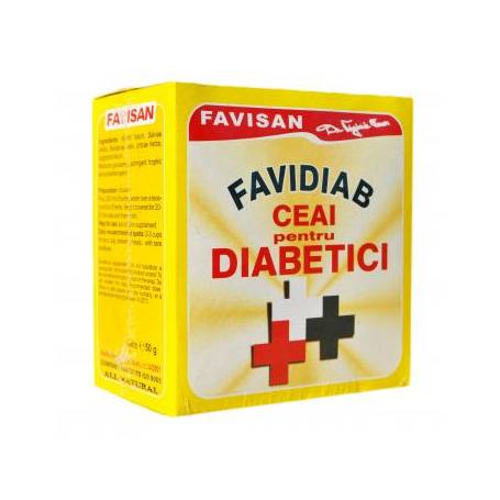 Favidiab ceai pentru diabetici, 50g - Favisan