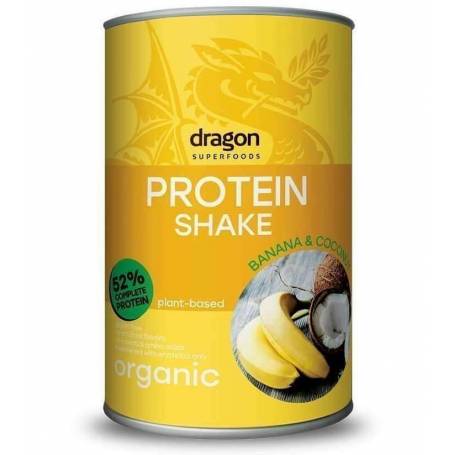 Shake proteic banane si cocos, eco-bio, 450g - Dragon Superfoods