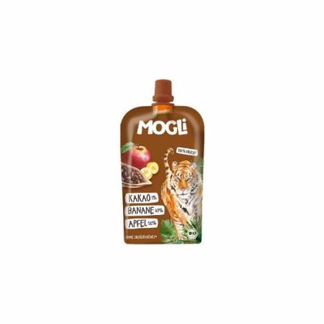 Piure din mere, banane si cacao, eco-bio, 120g - Mogli