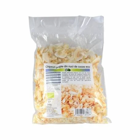 Chipsuri prajite din nuci de cocos, eco-bio, 250g - Deco Italia