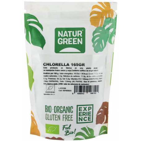 Pudra de Chlorella, eco-bio, 165 g Natur Green