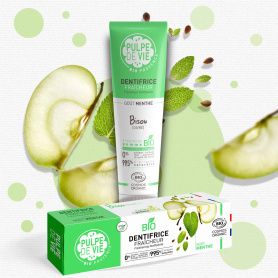 Pasta de dinti mentolata cu extract din mere organice, 75ml - PULPE DE VIE