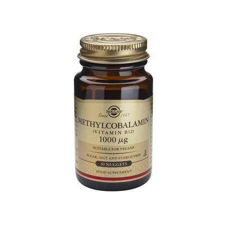Vitamina B-12 - Metilcobalamina - 1000ug - 30tb sublinguale - SOLGAR