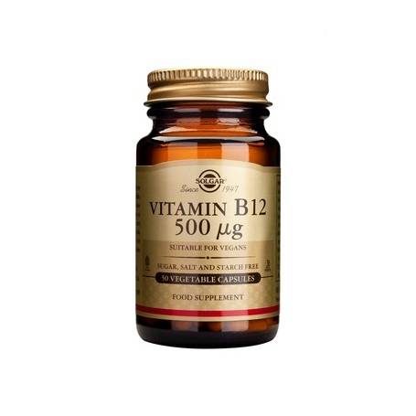 Vitamina B-12 - Ciancobalamina - 500ug - 50 veg caps - SOLGAR