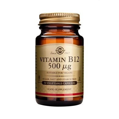 Vitamina b-12 - ciancobalamina - 500ug - 50 veg caps - solgar