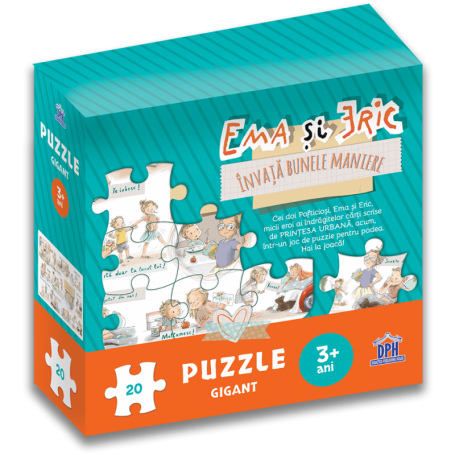 Ema si Eric invata bunele maniere - Puzzle gigant - carte - DPH